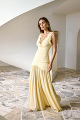 Luxe Lady Glow Maxikleid Gelb
