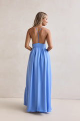Geheime Spaziergänge Maxikleid Blau