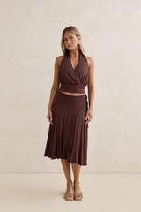 Dreamy Shores Neckholder-Top Braun