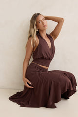 Dreamy Shores Neckholder-Top Braun