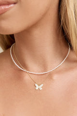 Butterfly Whimsy Necklace Gold