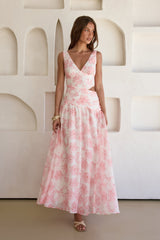 In Your Heart Maxikleid Pink