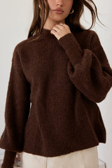 Alpine Affair Fluffy Sweater Brown