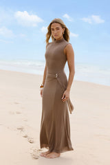 Abendliches schickes Mesh-Maxikleid Pilz