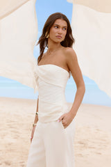 Laidback Lover trägerloses Set Creme