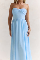 Wishful Seasons Trägerloses Maxikleid Blau