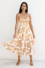 Midikleid „Sundrenched Serenade“ Orange