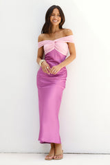 Dreamers Delight schulterfreies Maxikleid Lila
