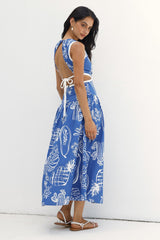 Maxikleid "Wellen der Gelassenheit" Blau