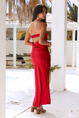 Gleam In Gold Maxikleid Rot