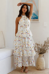 Symphony Sounds Halter Maxi Dress Multi