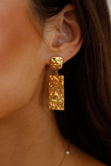 18 Karat vergoldete Vintage-Charm-Ohrringe Gold