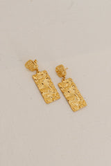 18 Karat vergoldete Vintage-Charm-Ohrringe Gold
