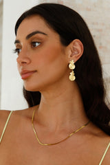 18K vergoldete Around The World Ohrringe Gold
