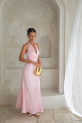 Destinations Neckholder Maxikleid Pink