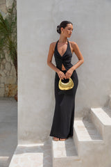 Palmenparadies Neckholder Top Schwarz