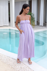 FORTUNATE ONE Maxikleid Pfingstrose Lila