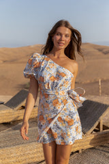 HELLO MOLLY Flowers Of The Sun Kleid Blau