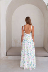 Maxikleid Peach Passion Weiß