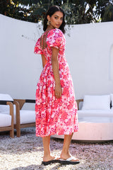 Maxikleid "Liebesgeständnisse" in Rosa