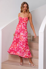 Maxikleid Pfingstrose Kissen Rosa