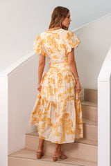 Because Of You Maxikleid Orange