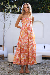 Tell Me Everything Maxi-Kleid Orange