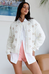 Cove Morning Strickjacke Weiß