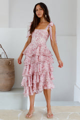 Poetry At Dawn Midikleid Rosa