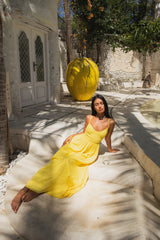 FORTUNATE ONE Blushing Lovers Maxikleid Gelb
