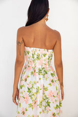 FORTUNATE ONE Bellissima trägerloses Maxikleid Pink