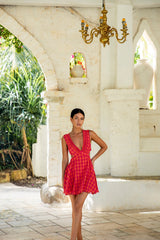 FORTUNATE ONE Sonnenuntergangs-Picknick-Minikleid Pink