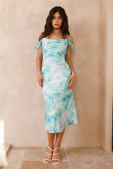 Midikleid „Flower Breeze“ in Grün