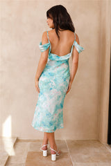 Midikleid „Flower Breeze“ in Grün