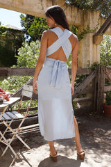 Late Night Maxi Dress Blue