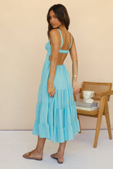 Somebody New Midi Dress Blue
