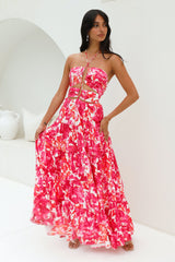 Maxikleid "Enrichment Halter" in Pink