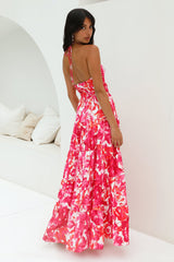 Maxikleid "Enrichment Halter" in Pink