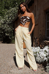 Sunny Memories Leinenhose Gelb