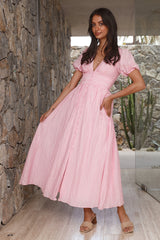 Maxikleid „Busy Bee“ – Pink