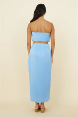 The Right Place Crop Top Blue