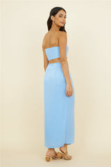 The Right Place Crop Top Blue
