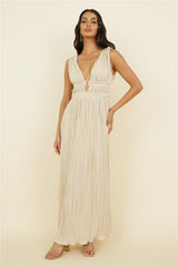 Jupiter Calling Maxi-Kleid Beige