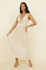 Jupiter Calling Maxi-Kleid Beige