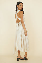 Florentina Midikleid Champagner