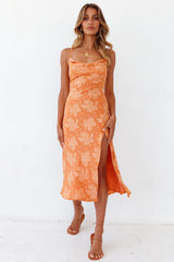 Leora Midikleid Orange