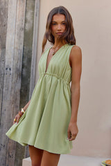 Spritz Of The Sun Mini Dress Salbeigrün