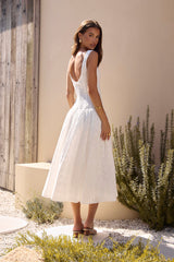 Maxikleid „Romance Stitched“ Weiß