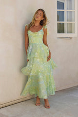 Breezy Meadows Maxikleid Grün