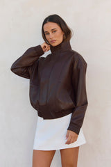 City Girls Kunstlederjacke Braun